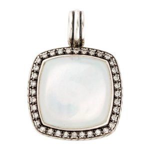 David Yurman Diamond & Mother of Pearl Doublet Albion Pendant